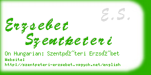 erzsebet szentpeteri business card